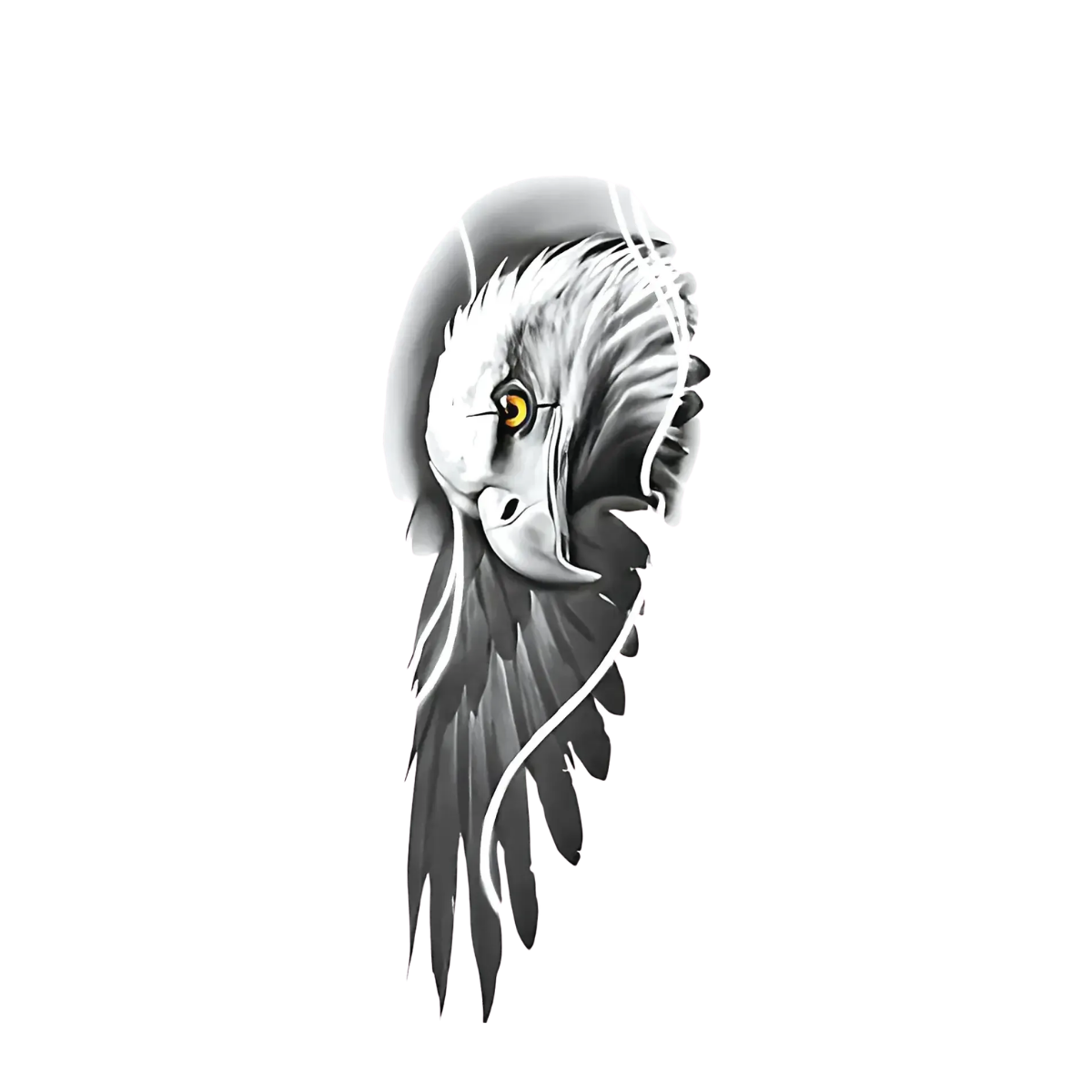 Kartal Bakışı Figürlü Geçici Dövme G312 MyTattoo