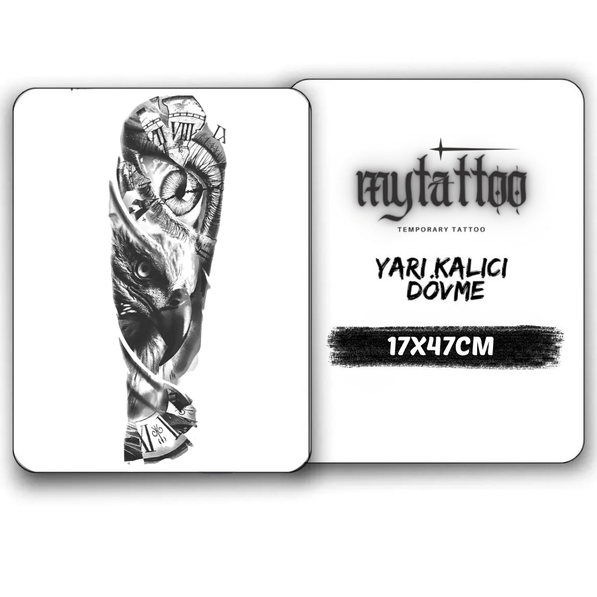 Zamanın Koruyucusu Kol Kaplama Yarı Kalıcı Dövme MY158 MyTattoo