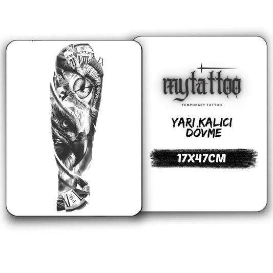 Zamanın Koruyucusu Kol Kaplama Yarı Kalıcı Dövme MY158 MyTattoo