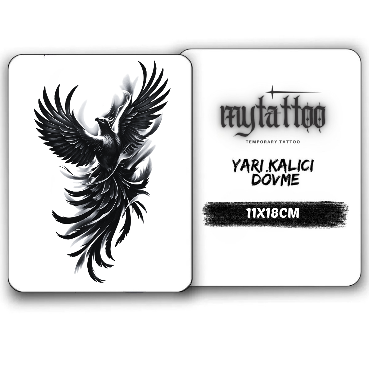 Anka Orta Boy Yarı Kalıcı Dövme MY246 MyTattoo
