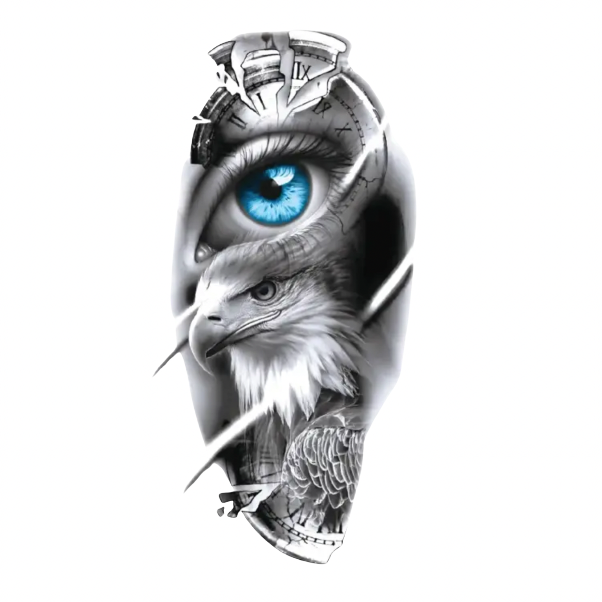 Blue Eye Figürlü Orta Boy Geçici Dövme G291 MyTattoo