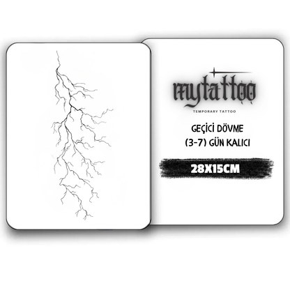 Yıldırım Figürlü Yarım Kol Geçici Dövme G314 MyTattoo