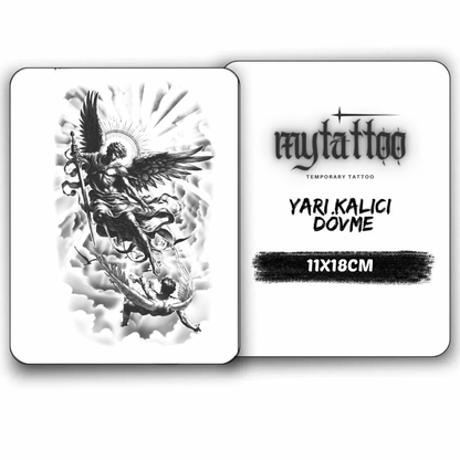 Bulutların İçinde Figürlü Orta Boy Yarı Kalıcı Dövme MY172 MyTattoo