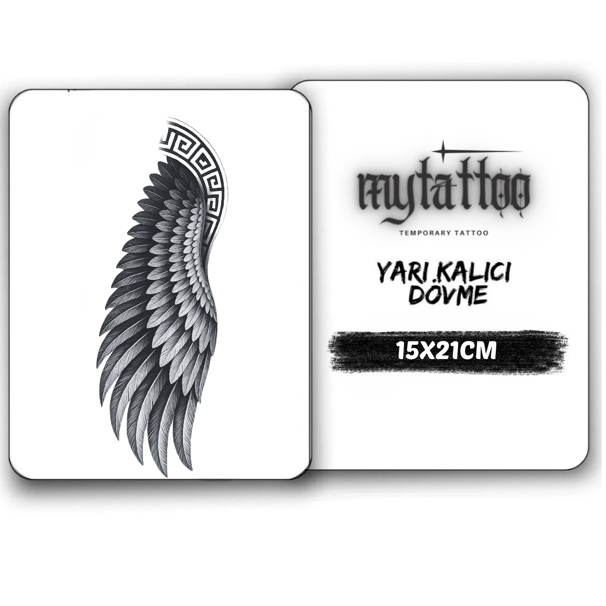 Kanat Figürlü Yarım Kol Yarı Kalıcı Dövme MY278 MyTattoo