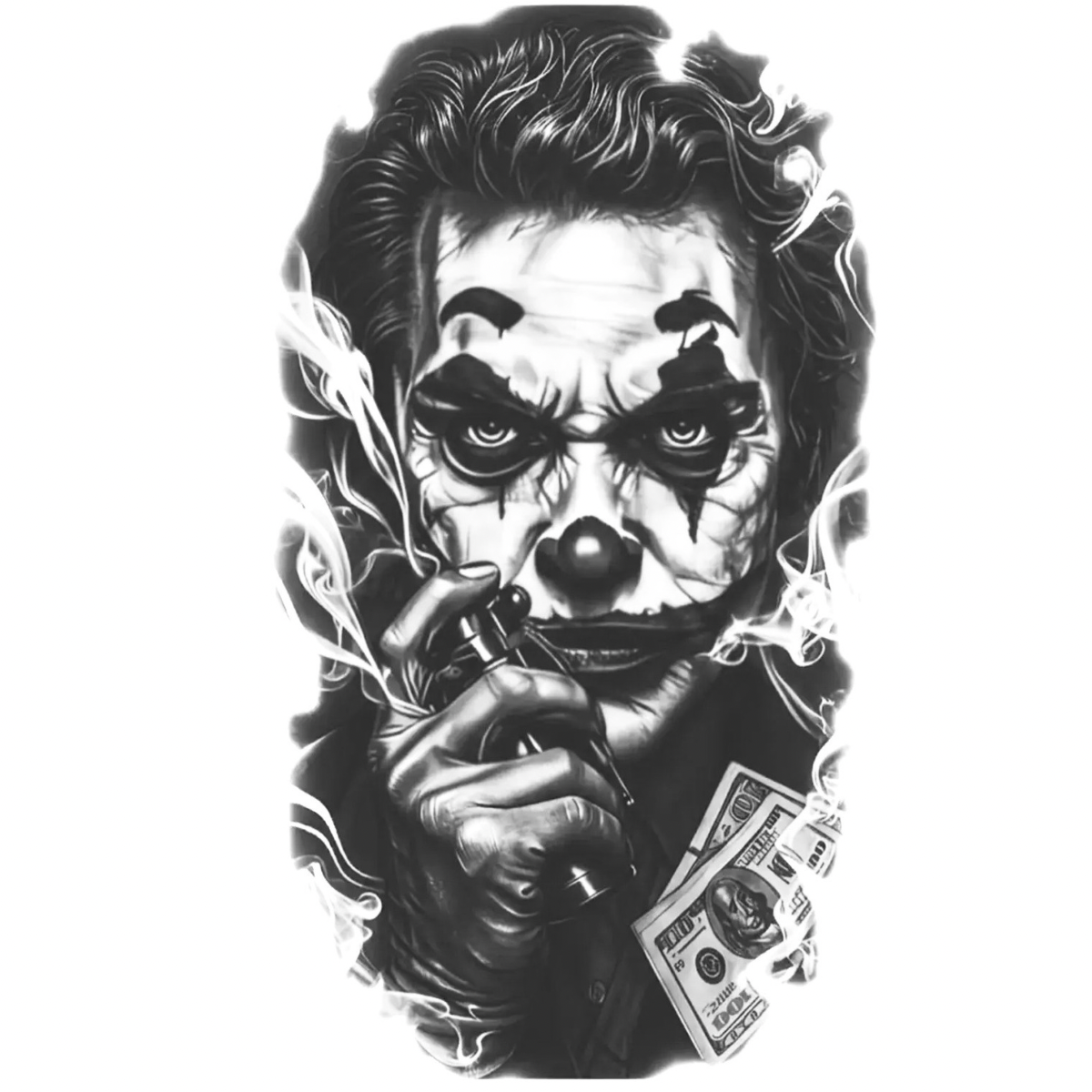Son Şaka Joker Figürlü Orta Boy Yarı Kalıcı Dövme MY187 MyTattoo