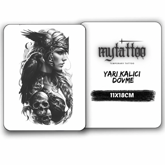 Vikings Figürlü Orta Boy Yarı Kalıcı Dövme MY176 MyTattoo
