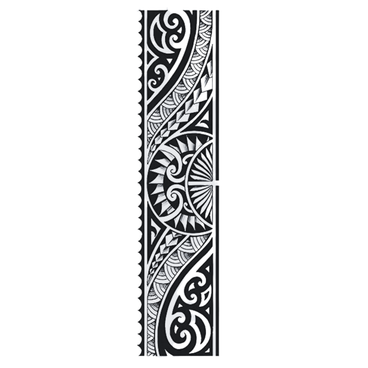 Tribal Diken Figürlü Şerit Yarı Kalıcı Dövme-MY109 MyTattoo