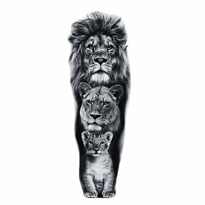 Aslan ailesi Kol Kaplama Geçici Dövme G331 MyTattoo