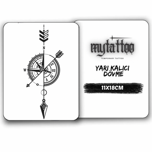 Pusula Figürlü Orta Boy Yarı Kalıcı Dövme MY202