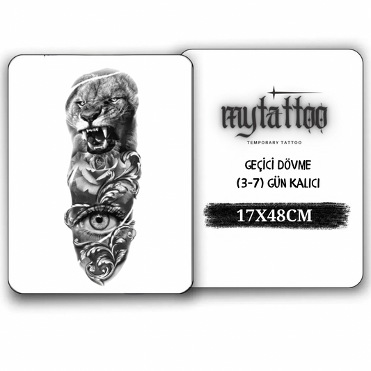 Kralın Gücü Kol Kaplama Geçici Dövme G310 MyTattoo
