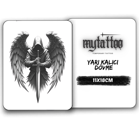 Cennet Savaşçısı Figürlü Orta Boy Yarı Kalıcı Dövme MY178