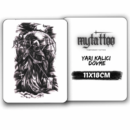 Mezarlık Bekçisi Orta Boy Yarı Kalıcı Dövme MY142 MyTattoo
