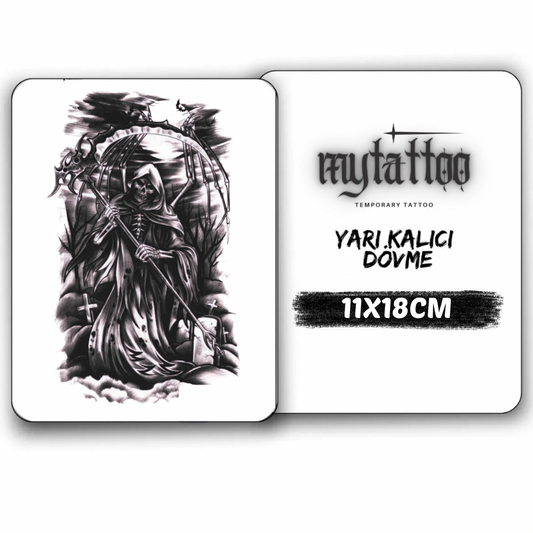 Mezarlık Bekçisi Orta Boy Yarı Kalıcı Dövme MY142 MyTattoo