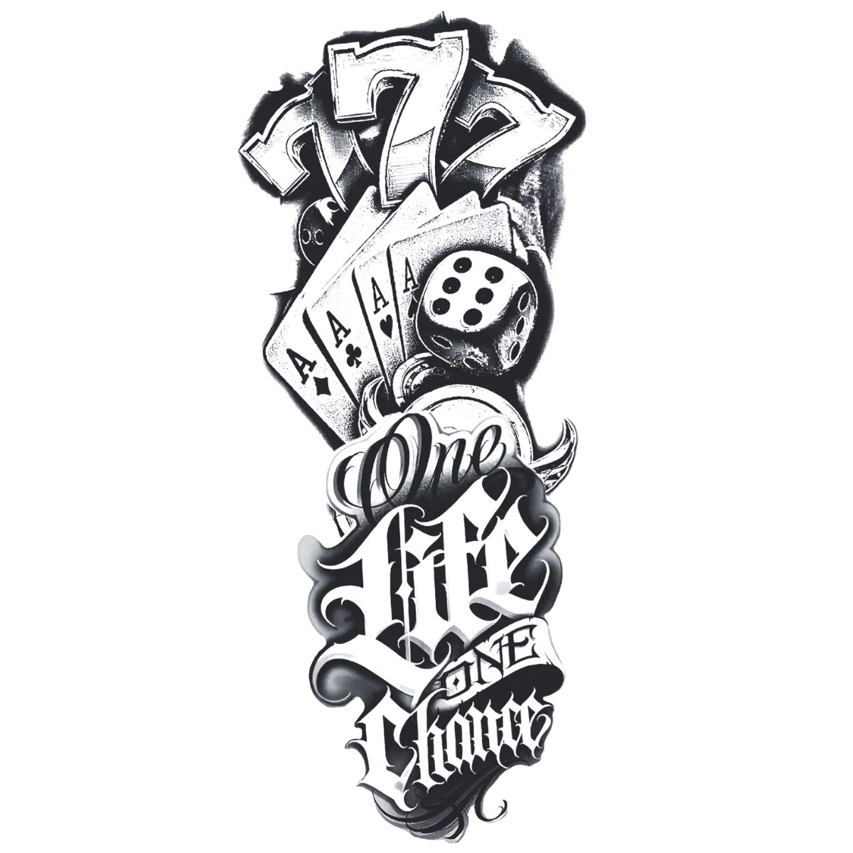 Ya Hep Ya Hiç Figürlü Yarım Kol Yarı Kalıcı Dövme MY276 MyTattoo