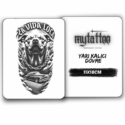 La Vida Loca Figürlü Orta Boy Yarı Kalıcı Dövme MY213 MyTattoo