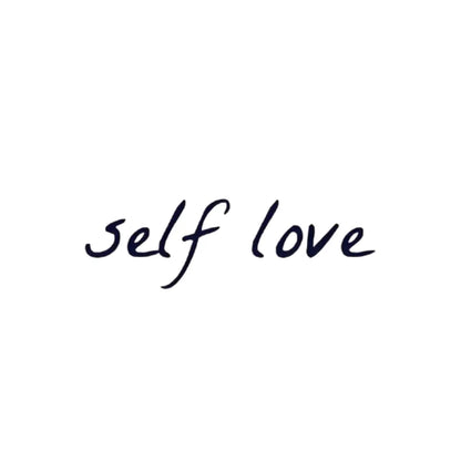 Self Love(Kendini Sev) Yazı Figürlü Minimal Yarı Kalıcı Dövme-MY7 MyTattoo