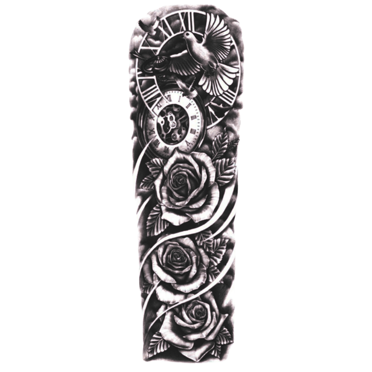 Özgürlük&Güller Kol Kaplama Yarı Kalıcı Dövme MY132 MyTattoo