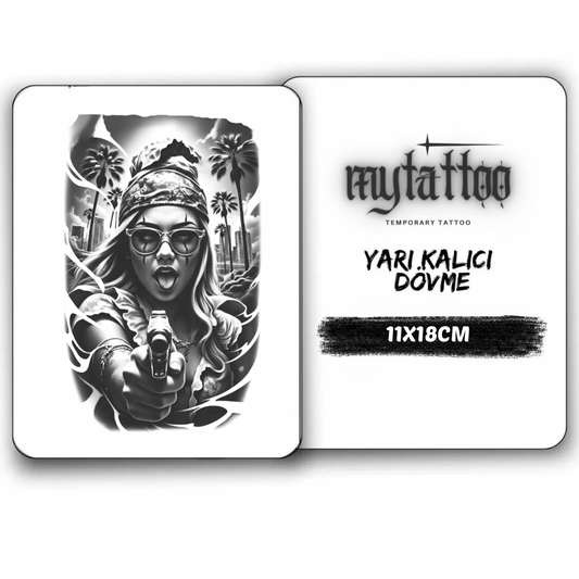 Bad Blood Figürlü Orta Boy Yarı Kalıcı Dövme MY209