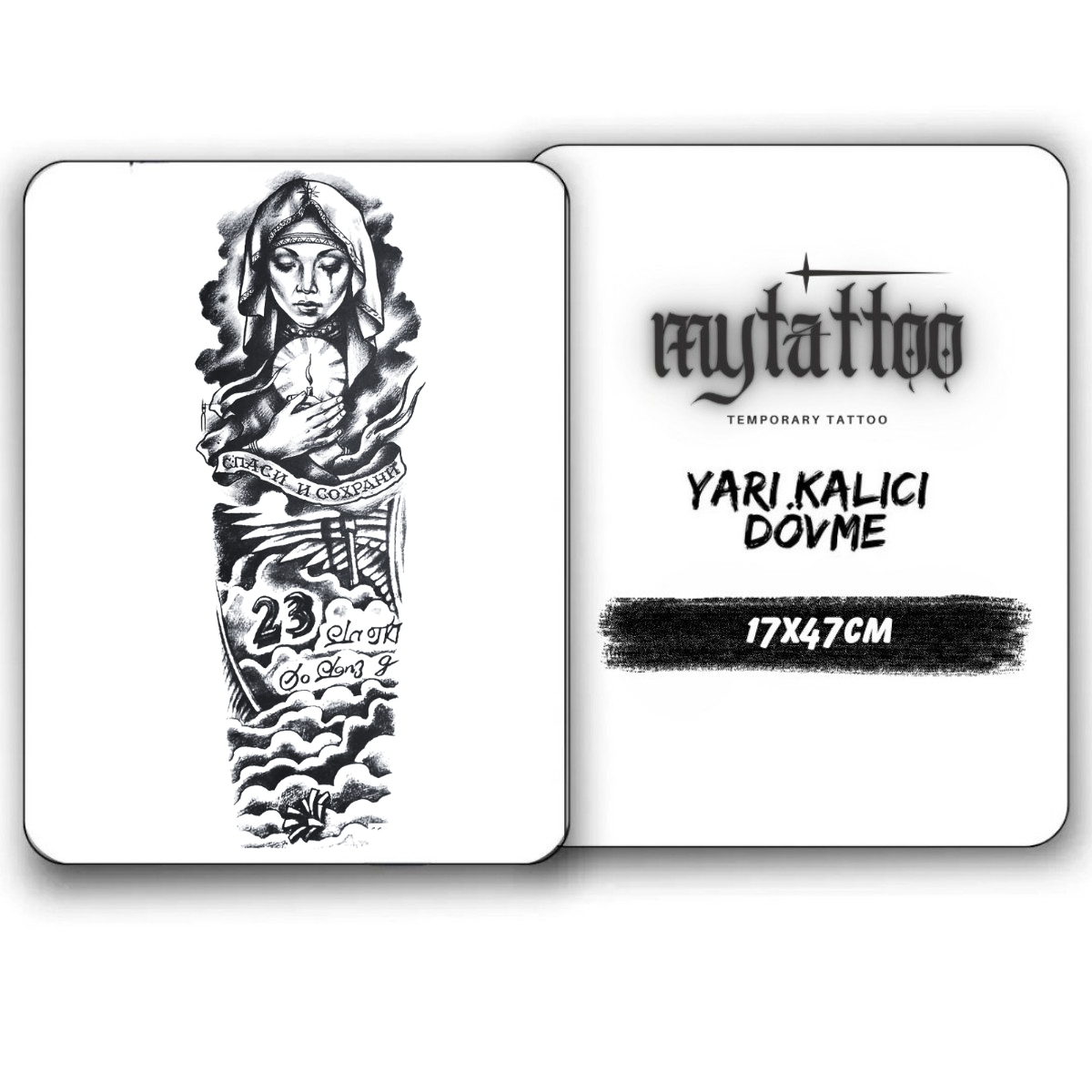 Zamanın Annesi Figürlü Kol Kaplama Yarı Kalıcı Dövme-MY127 MyTattoo