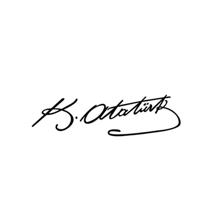 K.Atatürk İmzası Figürlü Minimal Yarı Kalıcı Dövme-MY10 MyTattoo