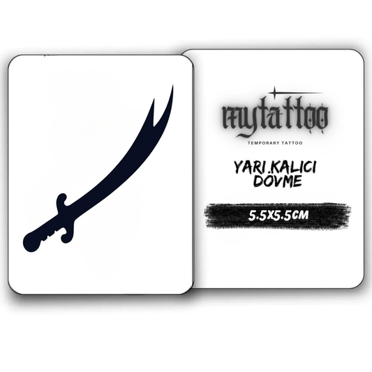 Zülfikar Minimal Boy Yarı Kalıcı Dövme MY251 MyTattoo