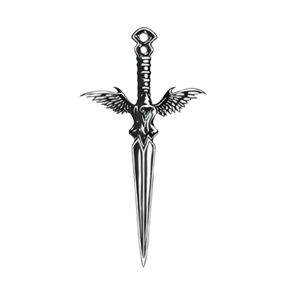 Meleğin Bıcağı Figürlü Orta Boy Geçici Dövme G304 MyTattoo