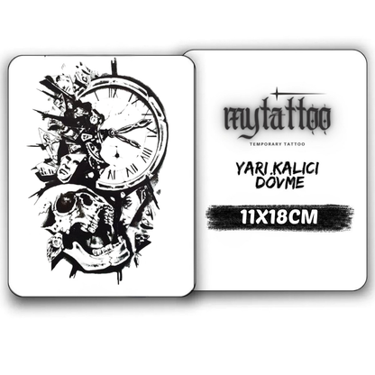 Zamanın yıkımı Figürlü Orta Boy Yarı Kalıcı Dövme-MY45 MyTattoo