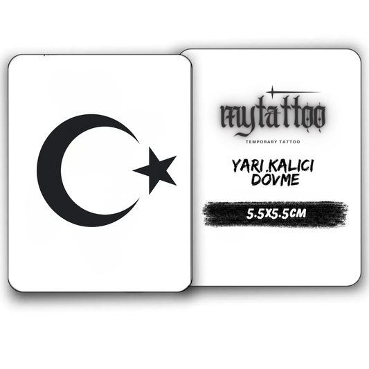 AyYıldız Mini Boy Yarı Kalıcı Dövme MY253