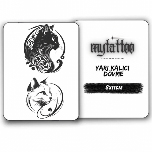 Zıtların Uyumu Figürlü Küçük Boy Yarı Kalıcı Dövme MY225