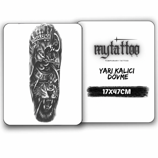 Kralın Vakti Kol Kaplama Yarı Kalıcı Dövme MY166 MyTattoo