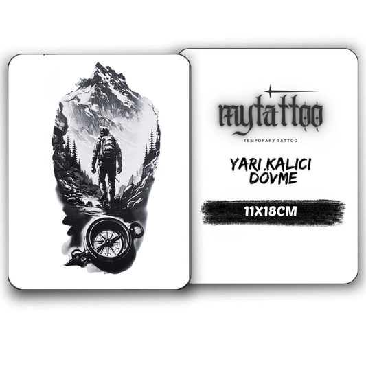 Gece Yolculuğu Orta Boy Yarı Kalıcı Dövme MY247 MyTattoo