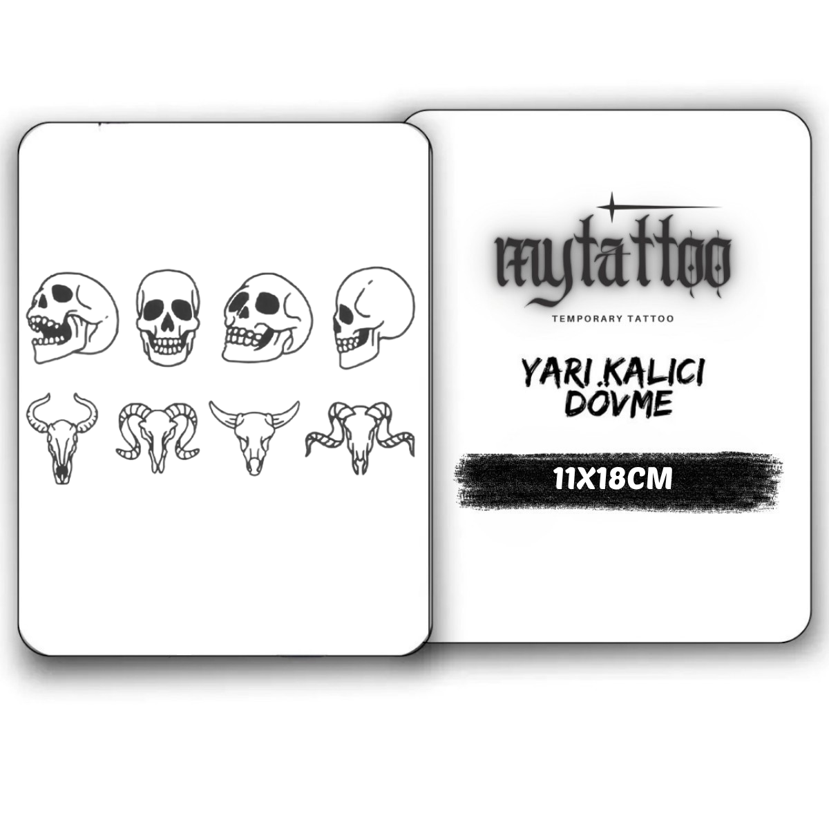 Ölüm Sessizliği Orta Boy Yarı Kalıcı Dövme MY236 MyTattoo