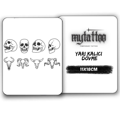 Ölüm Sessizliği Orta Boy Yarı Kalıcı Dövme MY236 MyTattoo