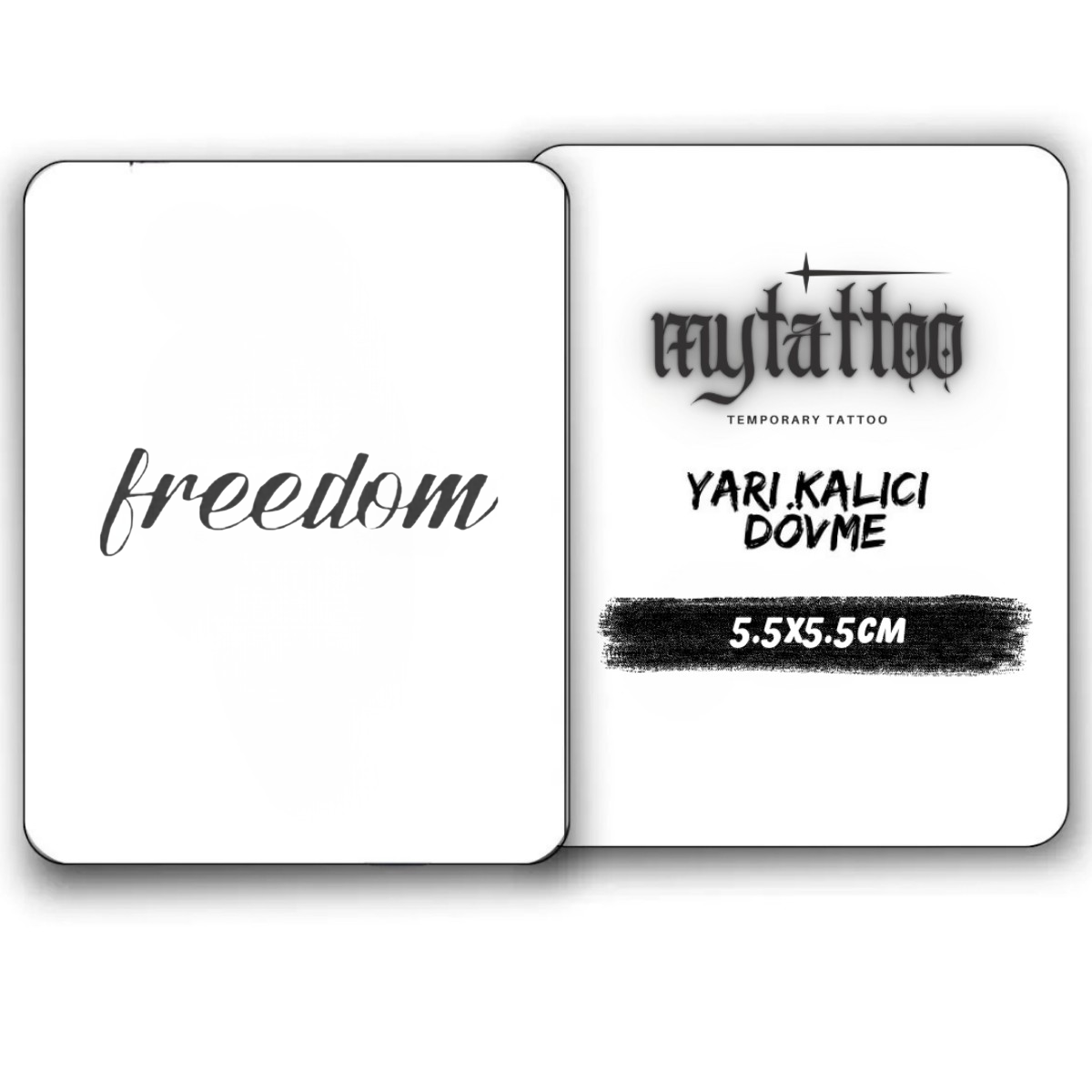 Freedom(Özgürlük) Yazı Figürlü Minimal Yarı Kalıcı Dövme-MY23 MyTattoo