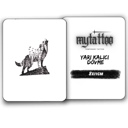 Orman&Kurt Figürlü Küçük Boy Yarı Kalıcı Dövme-MY38