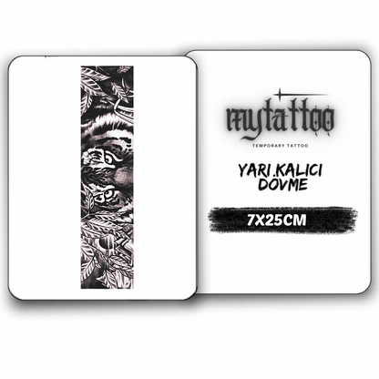 Kaplan Gözü Figürlü Şerit Yarı Kalıcı Dövme-MY103 MyTattoo