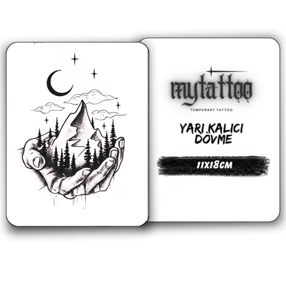 Doğanın Elleri Figürlü Orta Boy Yarı Kalıcı Dövme-MY90 MyTattoo