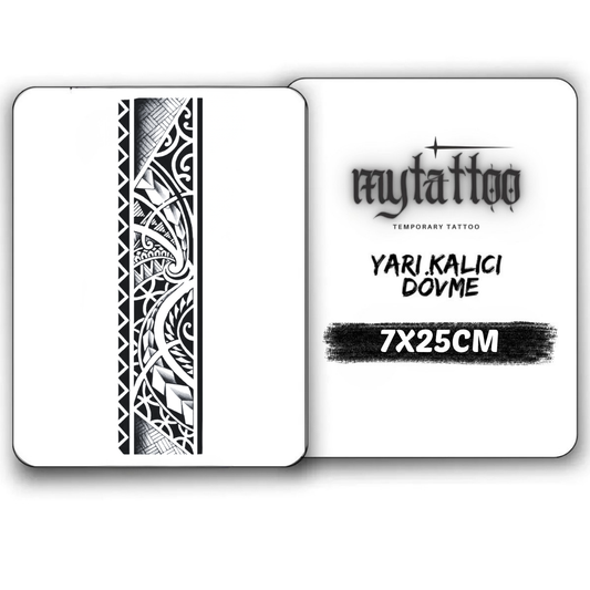 Tribal Geçit Figürlü Şerit Yarı Kalıcı Dövme-MY108
