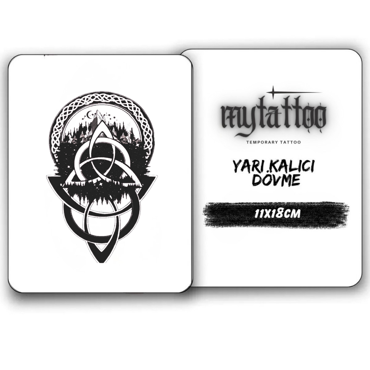 Ebedi Doğa Figürlü Orta Boy Yarı Kalıcı Dövme-MY83 MyTattoo