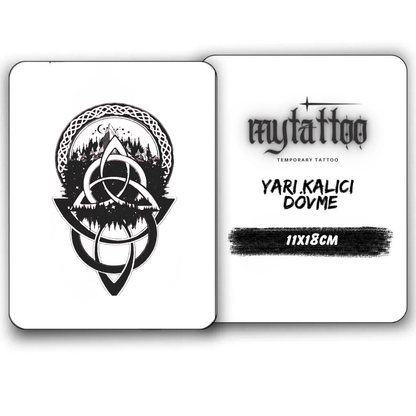 Ebedi Doğa Figürlü Orta Boy Yarı Kalıcı Dövme-MY83 MyTattoo