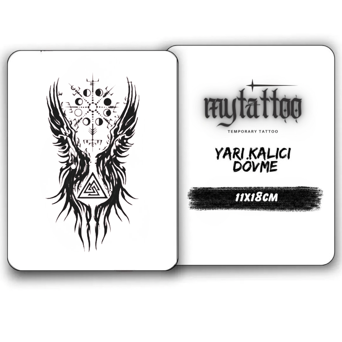 Valhallanın Simgesi Figürlü Orta Boy Yarı Kalıcı Dövme-MY80 MyTattoo