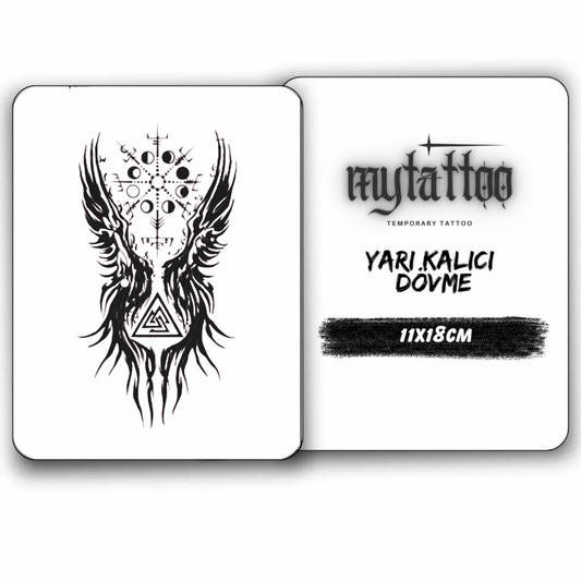 Valhallanın Simgesi Figürlü Orta Boy Yarı Kalıcı Dövme-MY80 MyTattoo