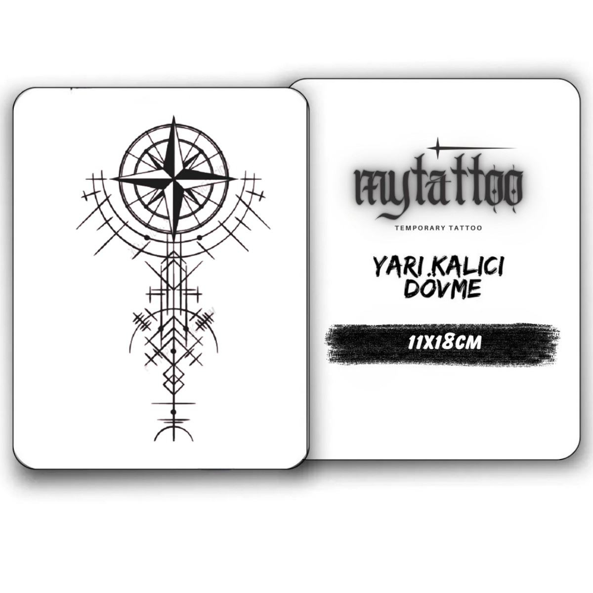 Kutsal Yön Figürlü Orta Boy Yarı Kalıcı Dövme-MY73 MyTattoo