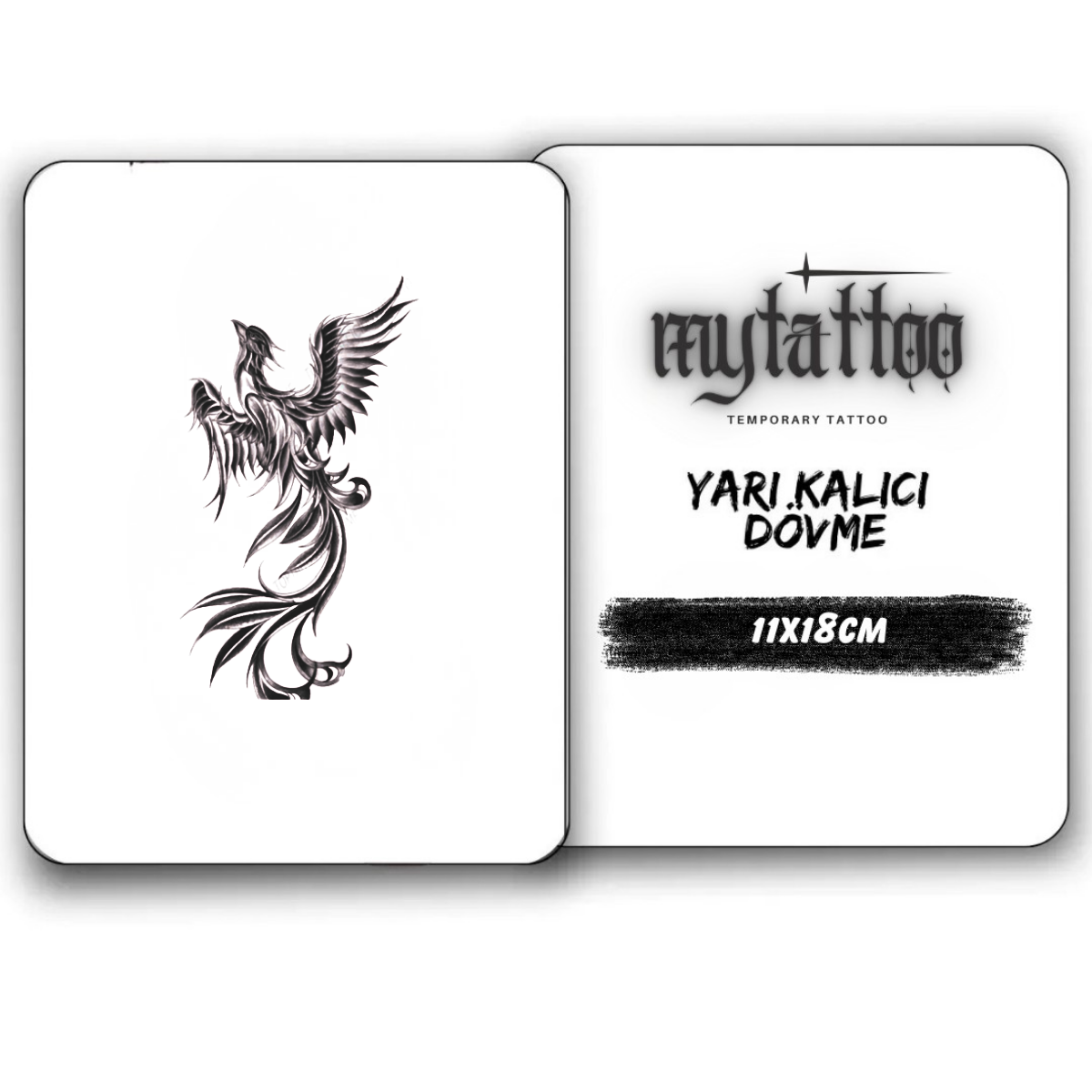 Anka Kuşu Figürlü Orta Boy Yarı Kalıcı Dövme-MY69 MyTattoo