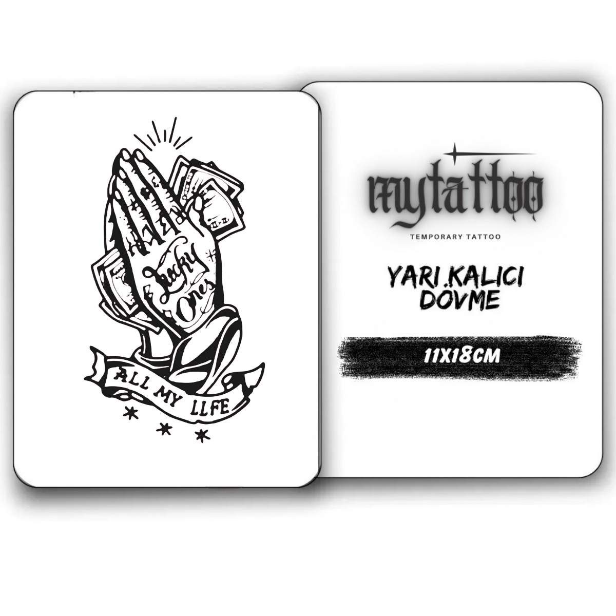 Kutsal Para Figürlü Orta Boy Yarı Kalıcı Dövme-MY68 MyTattoo