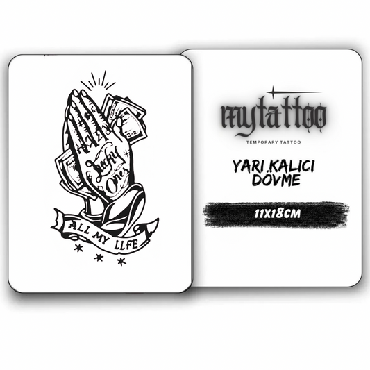Kutsal Para Figürlü Orta Boy Yarı Kalıcı Dövme-MY68