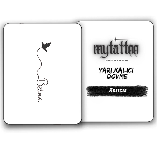 Özgürlüğe inan Figürlü Küçük Boy Yarı Kalıcı Dövme-MY33