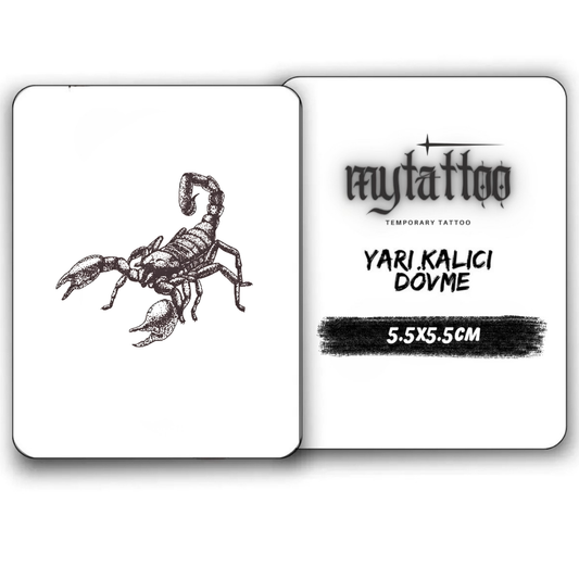 Akrep Figürlü Minimal Yarı Kalıcı Dövme-MY24