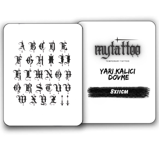 Alfabe Figürlü Küçük Boy Yarı Kalıcı Dövme-MY39