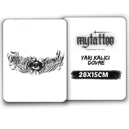 En İyi Aile Figürlü Büyük Yarı Kalıcı Dövme-My114 MyTattoo